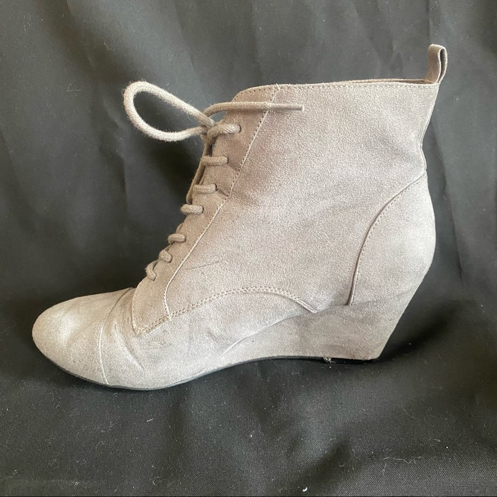 Zara Suede Wedge Booties - Picture 2 of 10